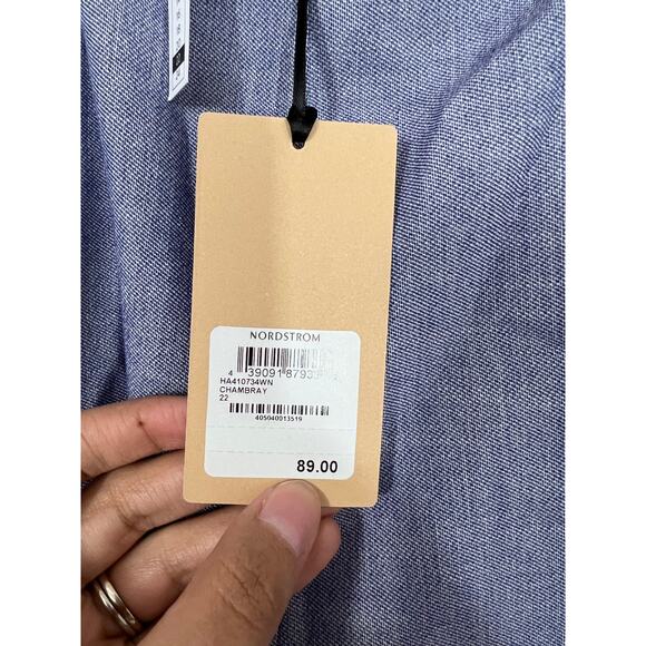 Halogen Chambray Tailored Pants Blue Size 22 NWT - Picture 7 of 8